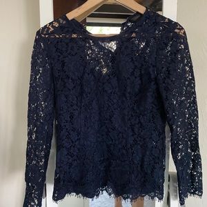 Lace Long-Sleeved Top with Cami